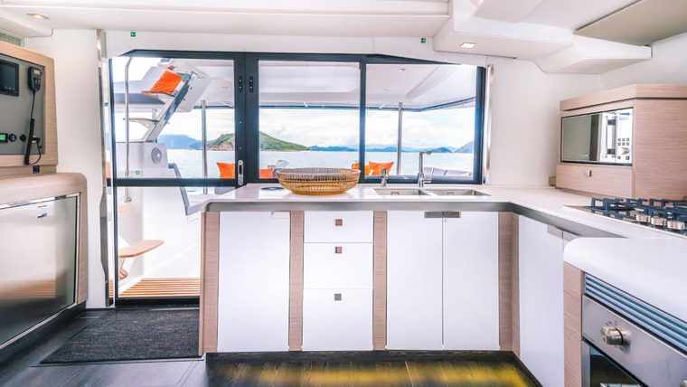 The galley where the chef works