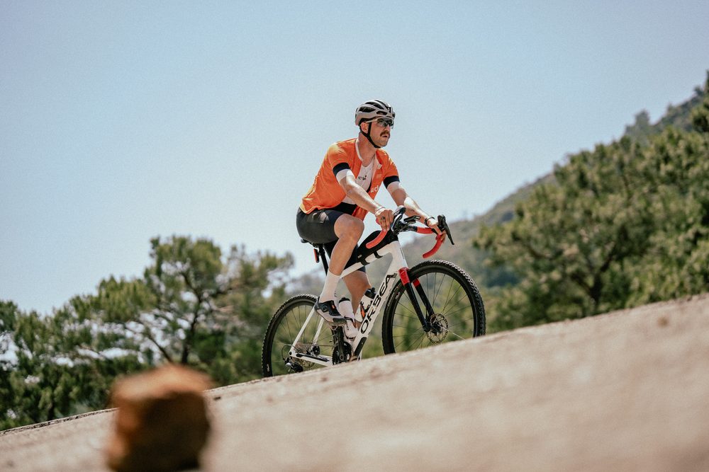 Climbing a gravel road